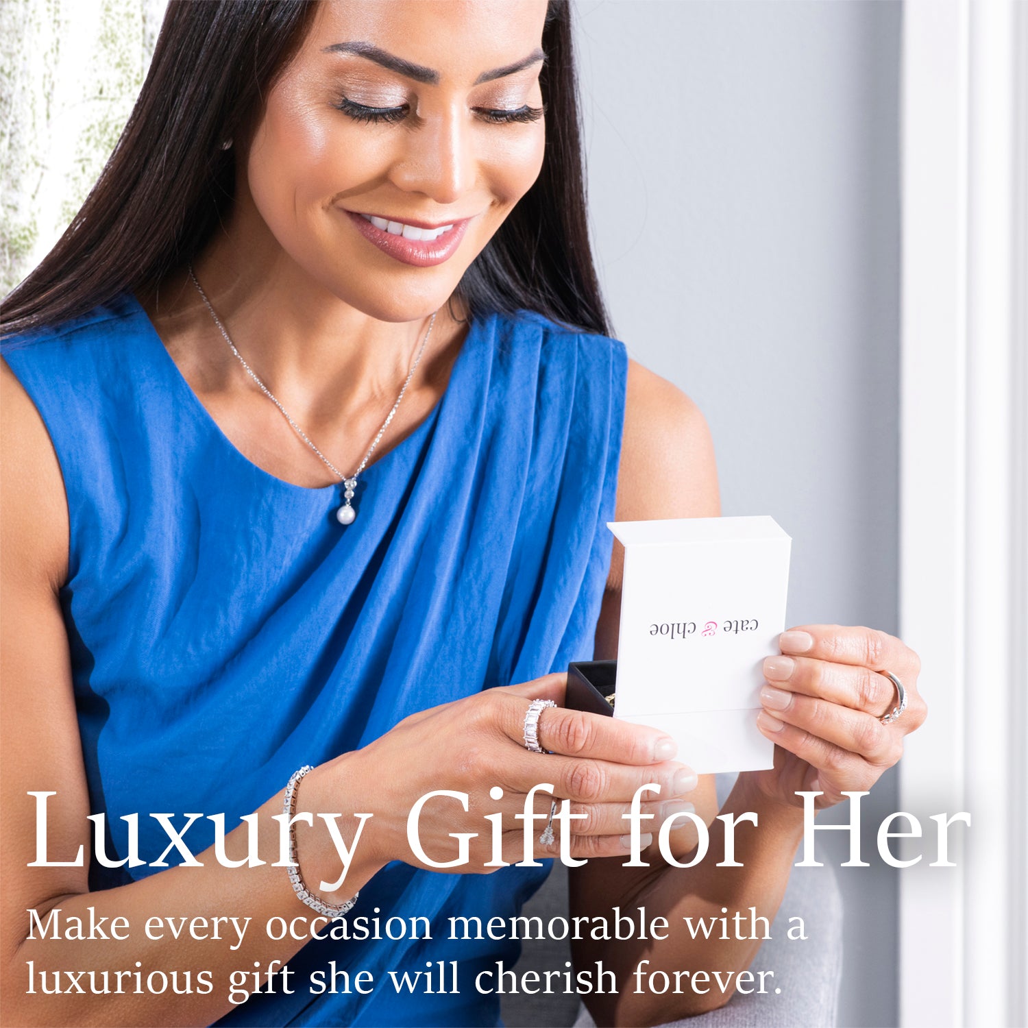 Corina 18k White Gold Plated 20mm Hoop Earrings with Swarovski Crystals (3 Pair Set)