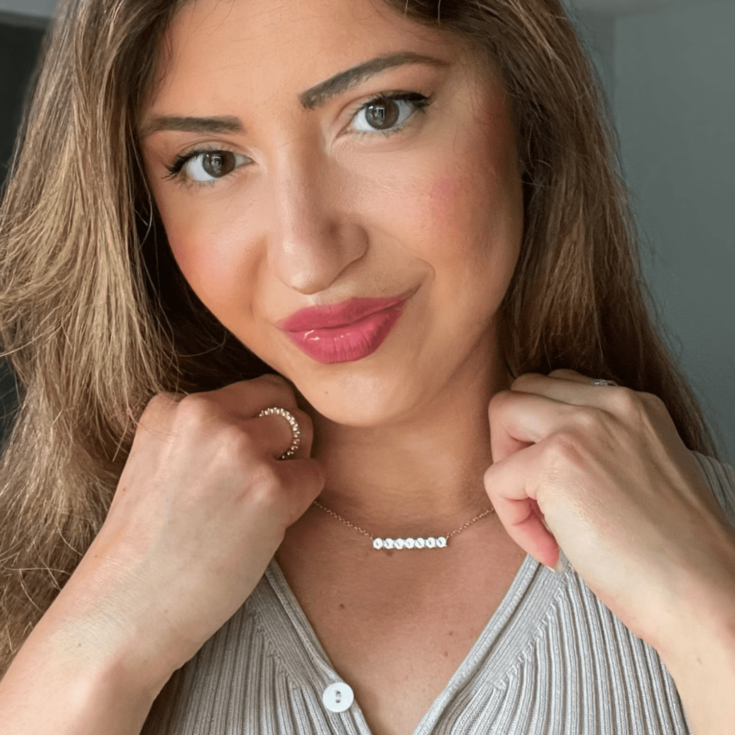 Lynn 18k White Gold Plated Necklace with Swarovski Crystals