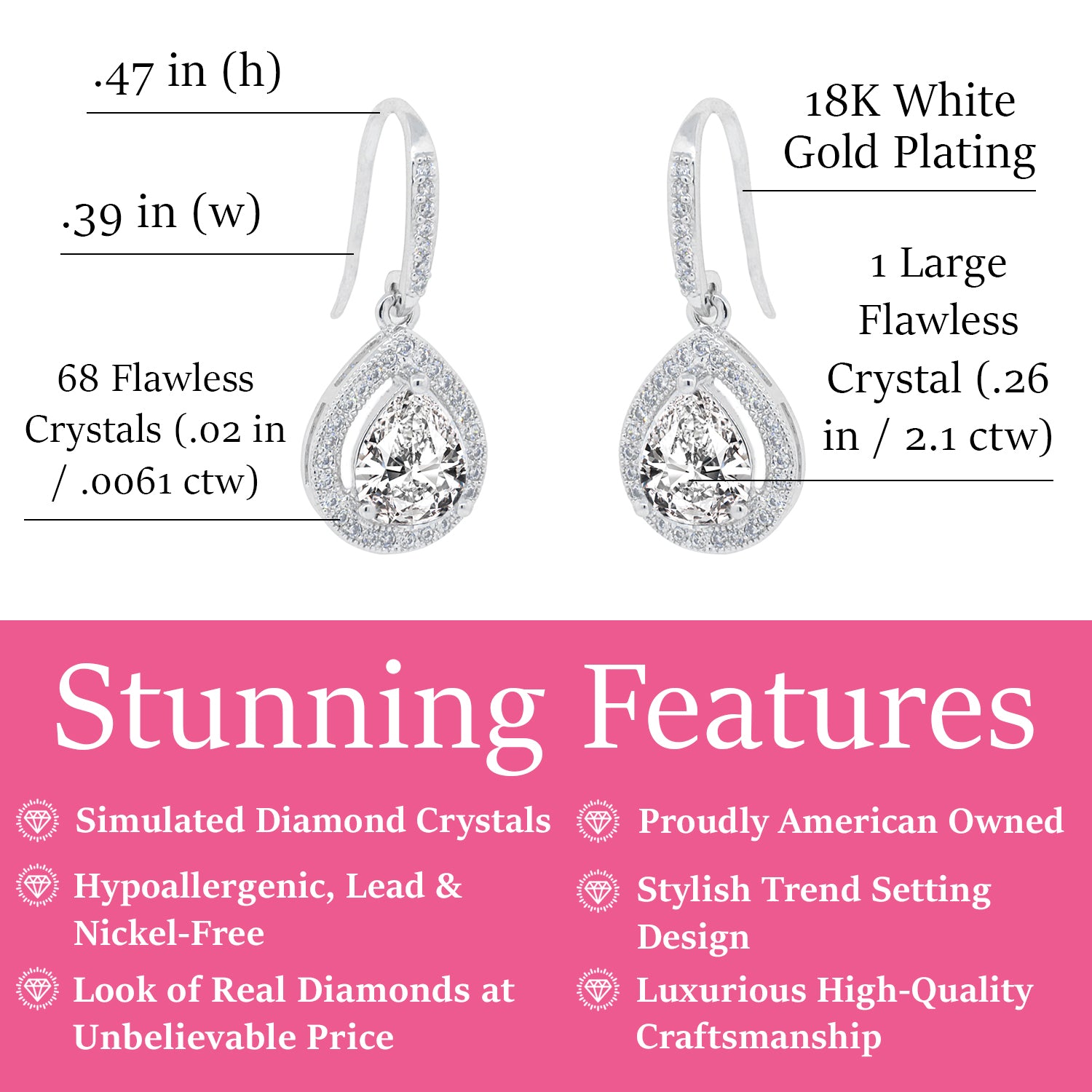 Wholesale Silver Square Clear Cubic Zirconia Stud Earrings | Safasilver