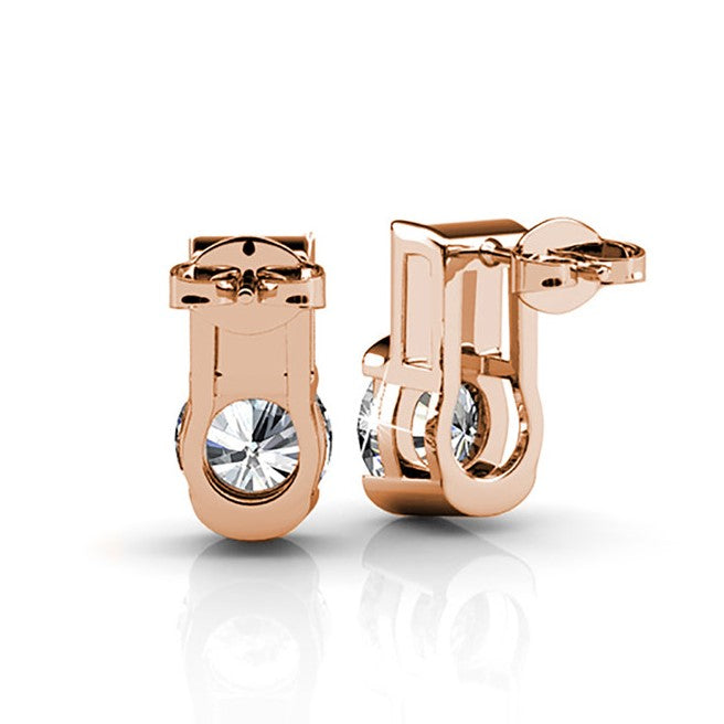 Laya 18k 白金镀金水晶耳钉