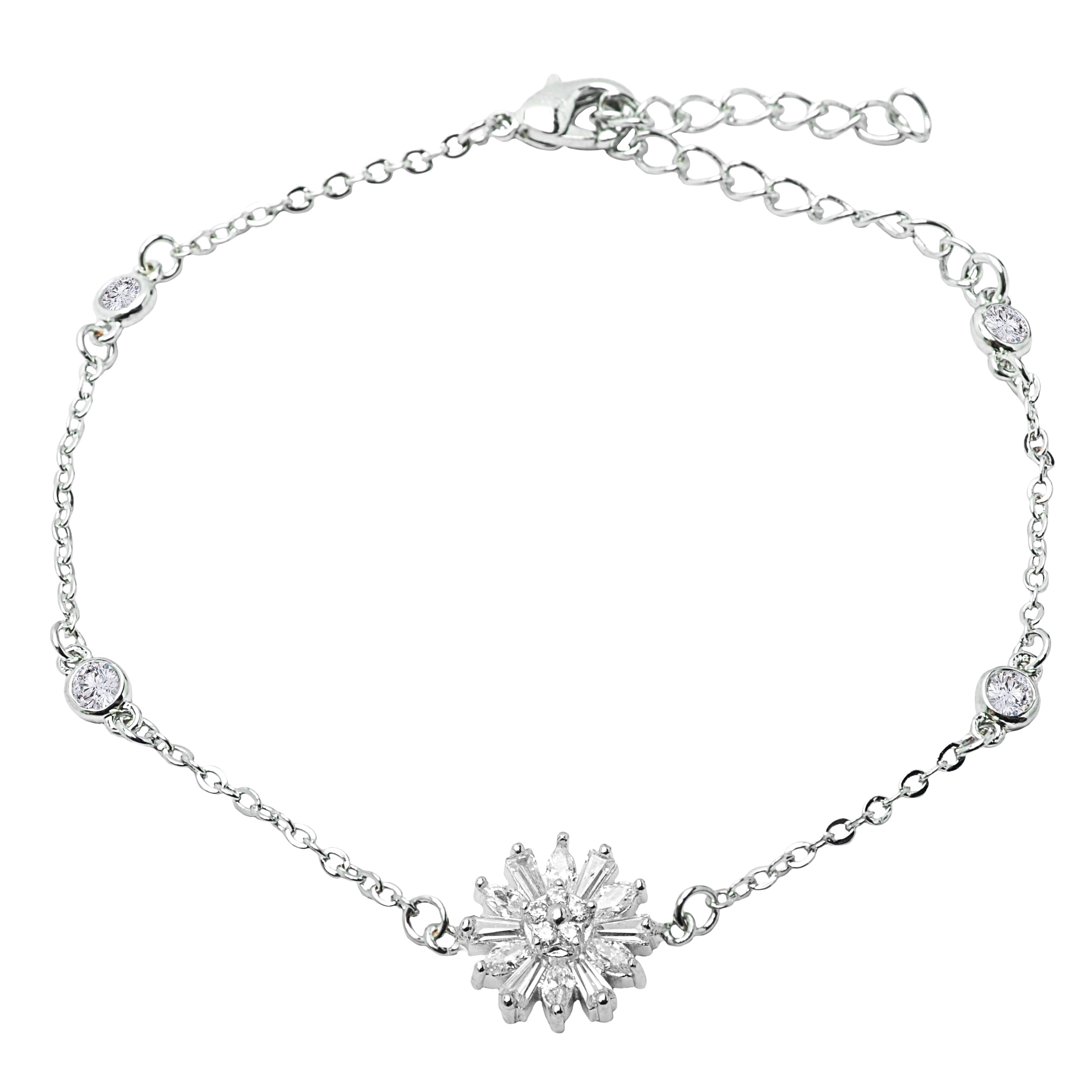 Astara 18k White Gold Plated Bracelet with Crystals
