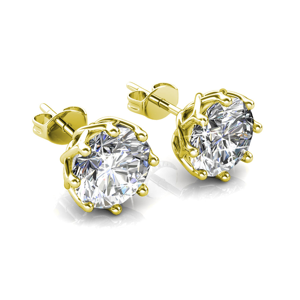 Eden 18k White Gold Plated Crystal Stud Earrings for Women