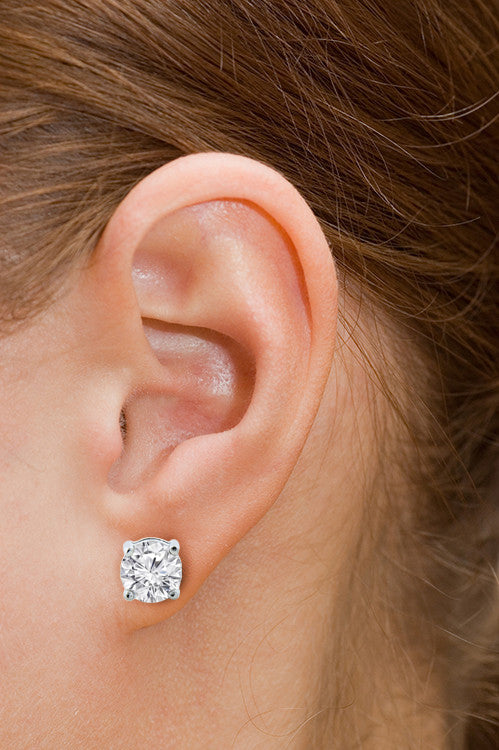 Beyonce 1Ct Sterling Silver Gemstone Stud Earrings