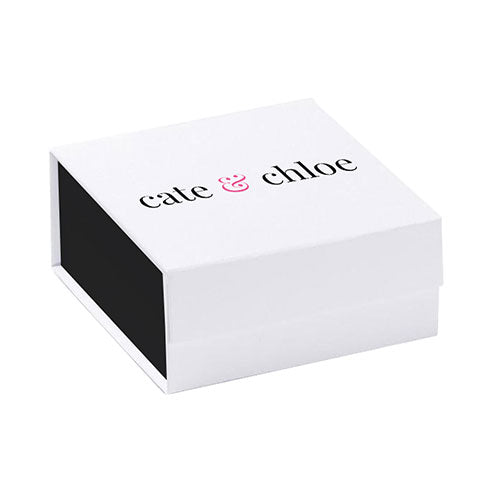 Esme 18k White Gold Plated Double Band Flex Ring with Crystals