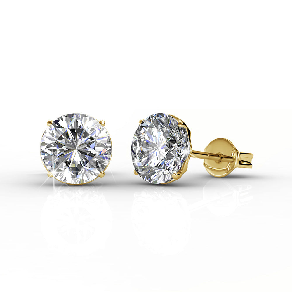 Mallory 18k White Gold Plated Stud Earrings with Crystals