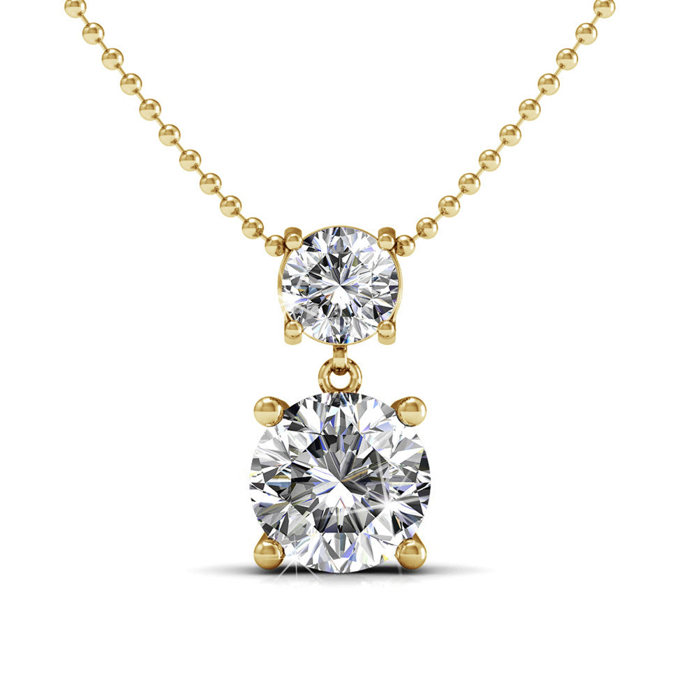 Jasmine ”Immortal” 18k White Gold Plated Swarovski Drop Necklace