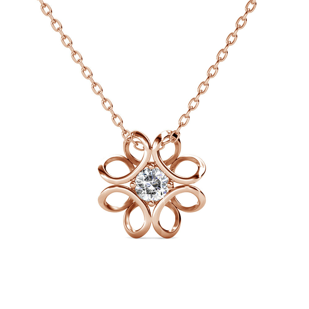 Swarovski Volta necklace Bow, Small, White, Rose gold-tone plated 5656741 -  Vcrystals
