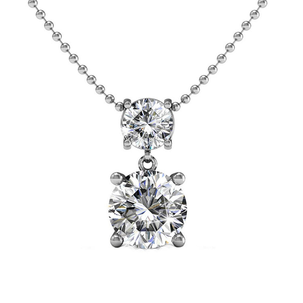 Earrings,Jewelry,Swarovski - Jasmine ”Immortal” 18k White Gold Plated Swarovski Drop Necklace