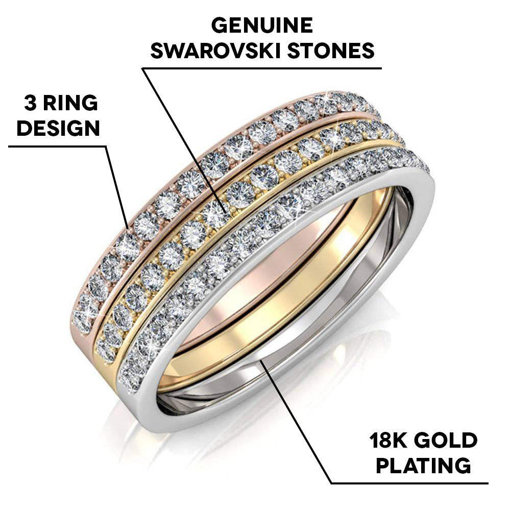 Elizabeth “Faithful” 18k Gold Plated Swarovski Ring