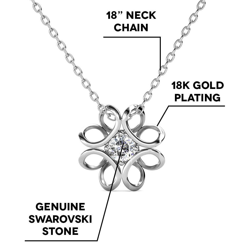 Alexis 18k White Gold Plated Flower Pendant Necklace – Cate & Chloe