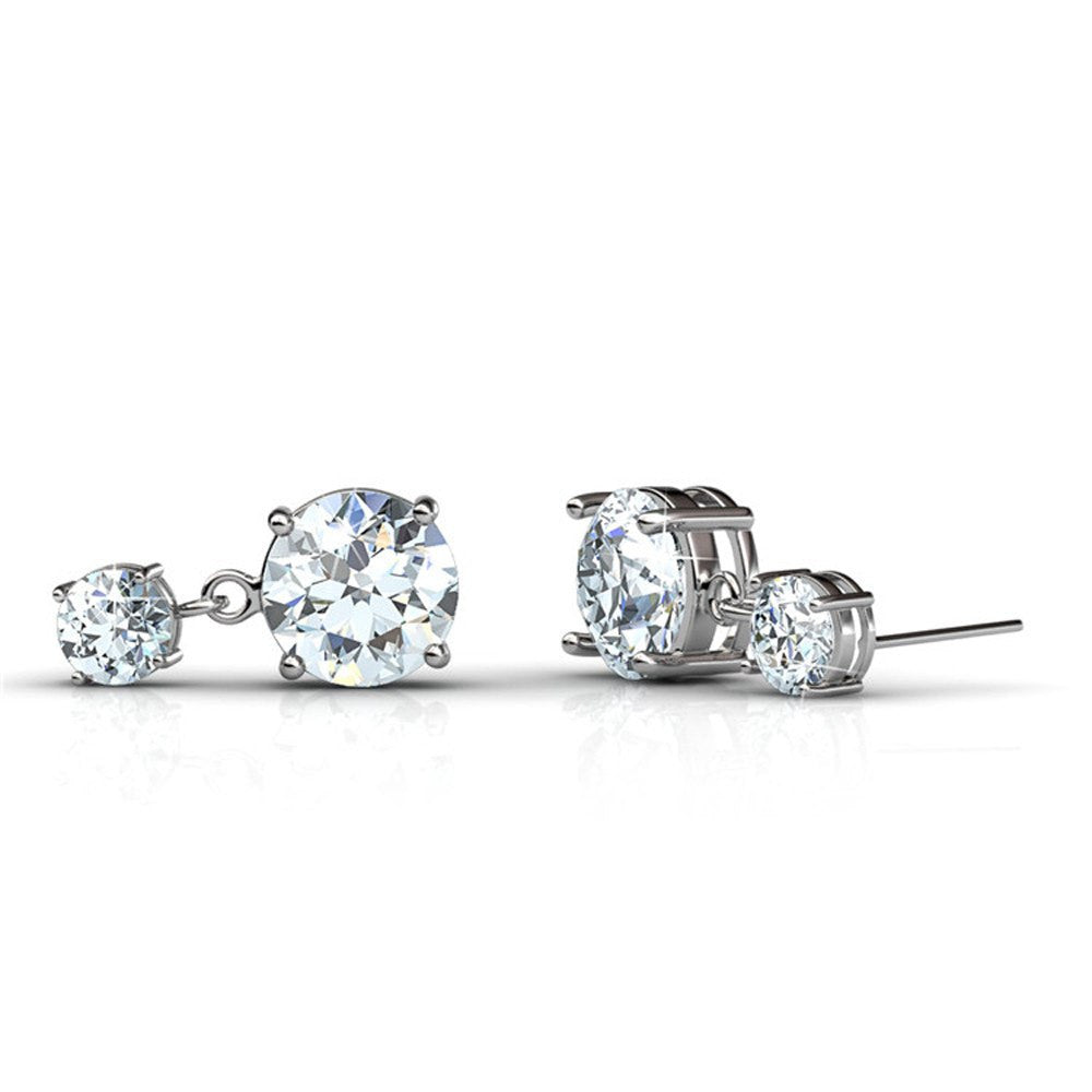 Jewelry, Earrings, Drop Earrings, Swarovski Earrings - Jasmine “Immortal” Sterling Silver 18k Gold Plated Swarovski Drop Earrings