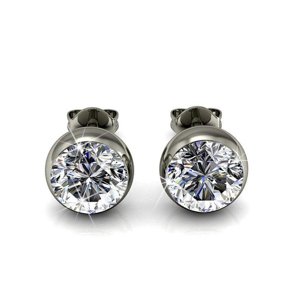 Jewelry, Earrings, Studs, Silver, Swarovski - Blaire “Majestic” 18k White Gold Swarovski Studs