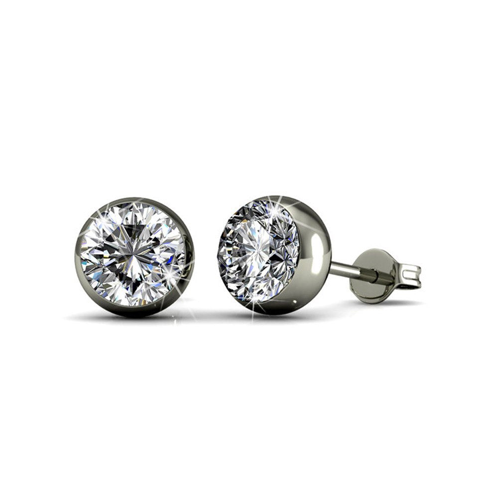 Jewelry, Earrings, Studs, Silver, Swarovski - Blaire “Majestic” 18k White Gold Swarovski Studs