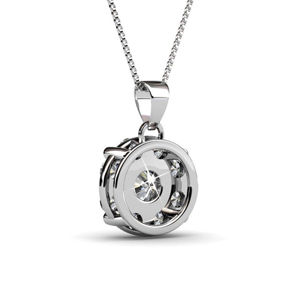 Jewelry, Necklace, Pendant - Ruth “Protector” 18k White Gold Plated Swarovski Pendant Necklace