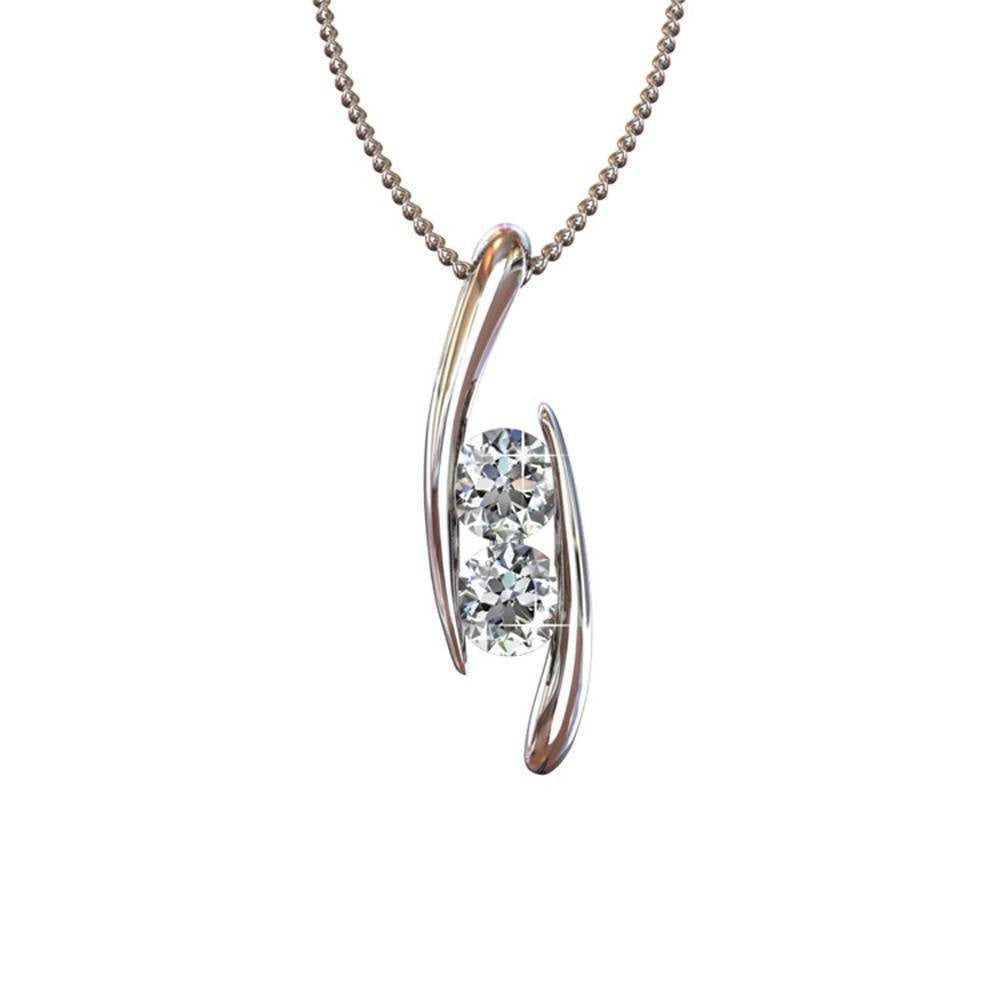 Jewelry, Necklaces, Swarovski - McKenna “ablaze” Sterling Silver 18k White Gold Plated Swarovski Pendant Necklace