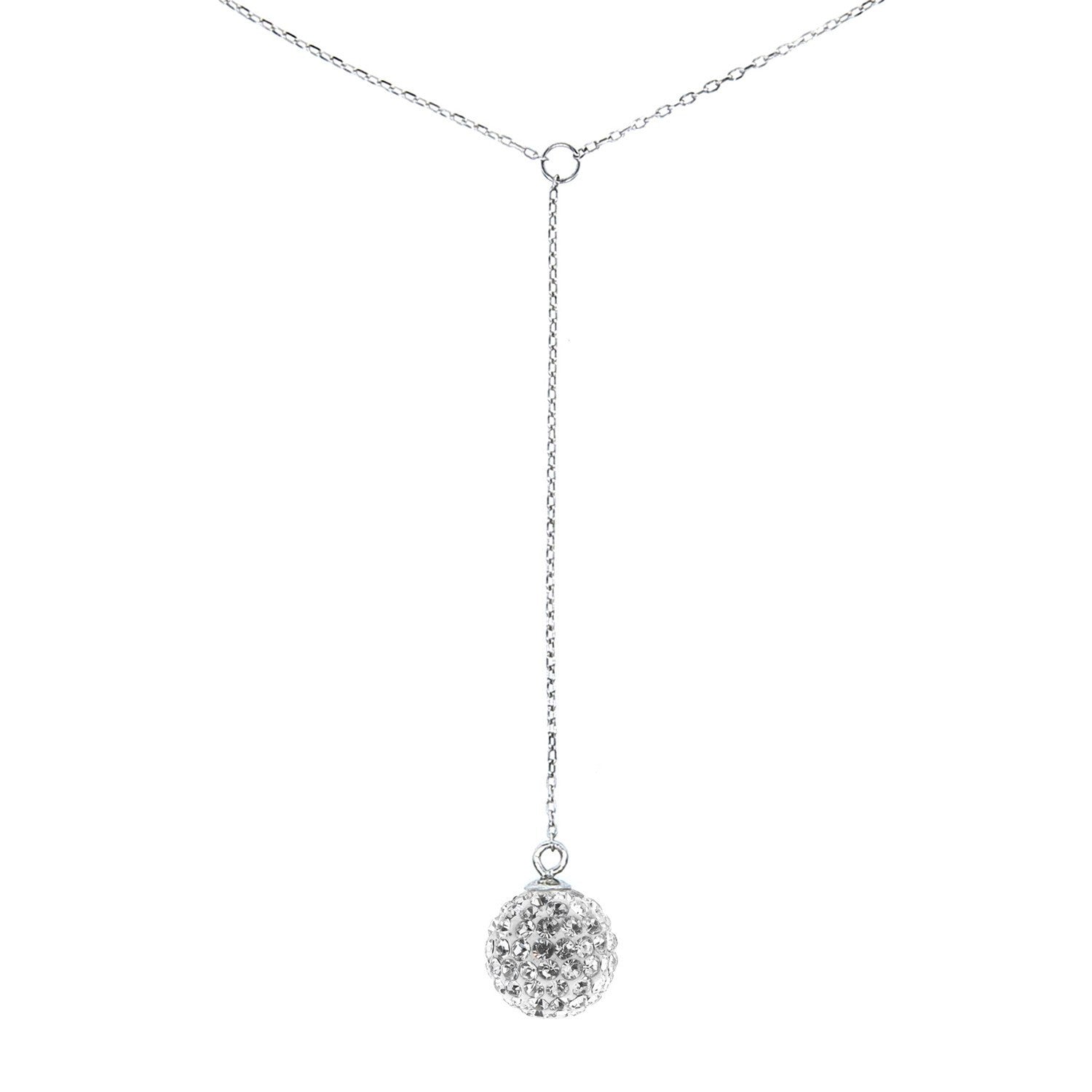 Necklace,Jewelry - Eva Crystal Silver Necklace